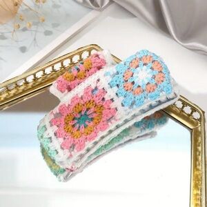 Colorful Crochet Hair Claw Clip, NEW